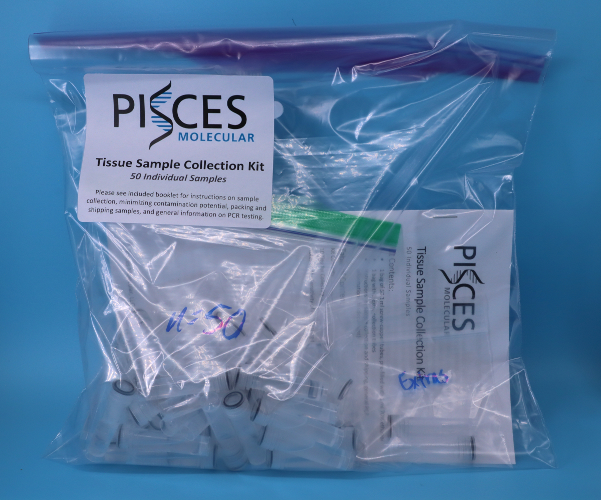 Small tissue sample/fin clip collection kit (50 samples)-image